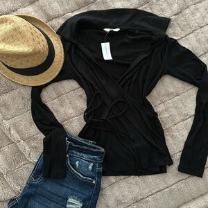 Banana Republic wrap around tie shirt